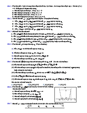 Toán học - Cực trị bậc 3